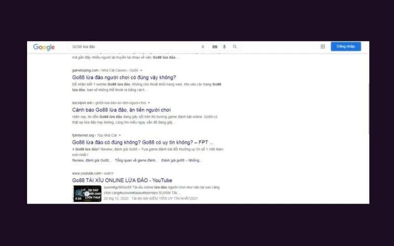 Go88 có lừa đảo không? Sự thật đằng sau những tin đồn 2 Thông tin Go88 lừa đảo hàng loạt trên các phương tiện truyền thông